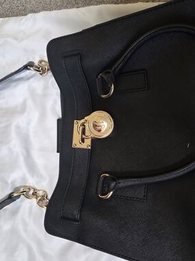 Michael Kors Black Tote with Gold Hardware